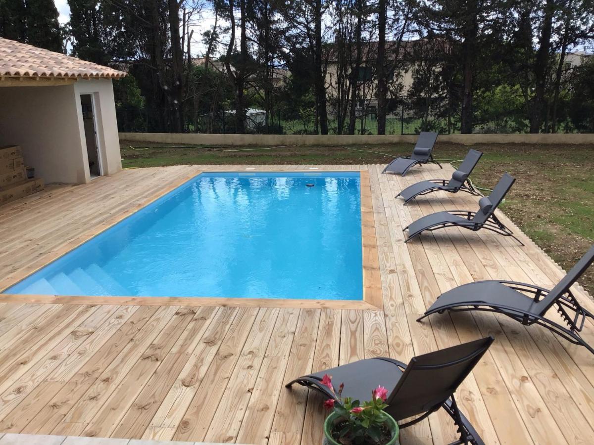 Gite Les Oliviers 10 Pers Piscine Au Calme 4 Etoiles Saint-Laurent-la-Vernede ภายนอก รูปภาพ
